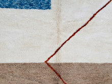 Load image into Gallery viewer, soft moroccan rug, rug moroccan, moroccan handknotted, dining room, colorful beni ourain, hand woven rugs, moroccan boujad, area rug moroccan, shag rug 8x10, beniouarain rug, handmade home decor, vintage moroccan rug, fluffy wool rug