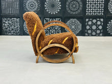 Load image into Gallery viewer, Chic moroccan walnut wood, chair, The Wool Rugs, The Wool Rugs, 
