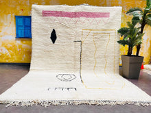 Load image into Gallery viewer, Beni ourain, shag rug, Wool rug, Handmade rug, moroccan shag rug, moroccan rug 9x12, beige rug, custom rugs, Moroccan rug, boho decor, custom made, customized rug, Custom size rug