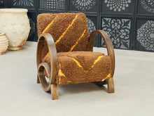 Load image into Gallery viewer, Chic moroccan walnut wood, chair, The Wool Rugs, The Wool Rugs, 
