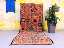 Load image into Gallery viewer, Moroccan Rug,
Azilal Rug,
Boucherouite Rug,
Moroccan Berber Rug,
Moroccan Runner Rug,
Vintage Runner Rug,
Moroccan Area Rug,
Runner Rug,
Colorful Rug
