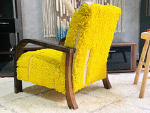 Load image into Gallery viewer, Custom Yellow moroccan walnut wood Chair, chair, The Wool Rugs, The Wool Rugs, 
