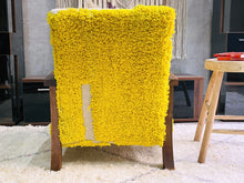 Load image into Gallery viewer, Custom Yellow moroccan walnut wood Chair, chair, The Wool Rugs, The Wool Rugs, 
