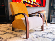 Load image into Gallery viewer, 2 set of custom Moroccan Wool Lounge Chair with Walnut Frame, chair, The Wool Rugs, The Wool Rugs, 
