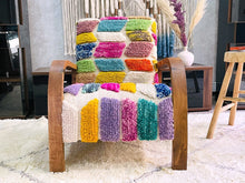 Load image into Gallery viewer, Custom Colorful moroccan walnut wood Chair, chair, The Wool Rugs, The Wool Rugs, 
