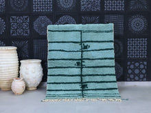 Load image into Gallery viewer, Mint Green Beni Ourain Rug  5x6 - A93