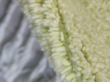 Load image into Gallery viewer, Bright yellow center stripe wool rug for modern minimalist decor


