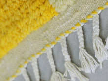 Load image into Gallery viewer, Yellow Moroccan Beni Ourain Rug 5x6 - A92
