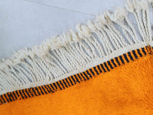 Load image into Gallery viewer, Handmade Moroccan wool rug in bold orange tones


