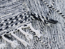 Load image into Gallery viewer, Traditional Moroccan hallway runner rug in black and white


