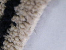 Load image into Gallery viewer, Handwoven tribal black and ivory striped runner



