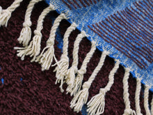 Load image into Gallery viewer, Shaggy wool rug with tribal motifs from the Atlas Mountains


