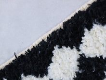 Load image into Gallery viewer, Black and White Moroccan Runner Rug 3x8 - B11, Rugs, The Wool Rugs, The Wool Rugs, 