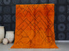 Orange beni ourain rug