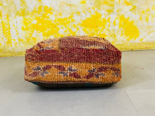 Load image into Gallery viewer, pouf ottoman, berber pouf, moroccan pouf, moroccan furniture, morrocan pouf, floor chair, checkered pouf
