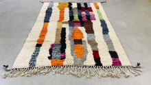Load and play video in Gallery viewer, Colorful Beni ourain Rug 6.2 FT x 9.6 FT, Moroccan area rug 6x9
