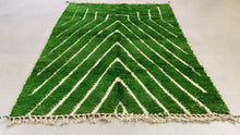 Load and play video in Gallery viewer, FREE SHIPPING 6.8 Ft x 9.6 Ft Moroccan Handmade Soft Green Area Rug Wool Beni Ourain Large Berber Handwoven Living Room 7x9
