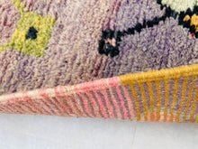 Load image into Gallery viewer, modern design, soft wool rug, handwoven rug, jute wool runner, morocco purple rug, handmade wool, tufted white rug, wool custom rug, custom moroccan rug, abstract rug, relaxing rug, living room rugs, plush area rug
