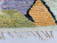 Load image into Gallery viewer, modern design, soft wool rug, handwoven rug, jute wool runner, morocco purple rug, handmade wool, tufted white rug, wool custom rug, custom moroccan rug, abstract rug, relaxing rug, living room rugs, plush area rug