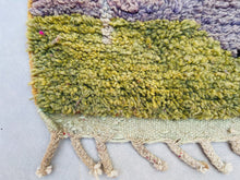 Load image into Gallery viewer, modern design, soft wool rug, handwoven rug, jute wool runner, morocco purple rug, handmade wool, tufted white rug, wool custom rug, custom moroccan rug, abstract rug, relaxing rug, living room rugs, plush area rug