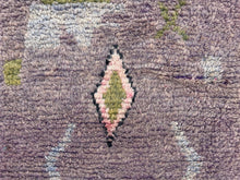 Load image into Gallery viewer, modern design, soft wool rug, handwoven rug, jute wool runner, morocco purple rug, handmade wool, tufted white rug, wool custom rug, custom moroccan rug, abstract rug, relaxing rug, living room rugs, plush area rug