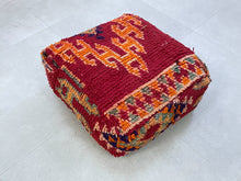 Load image into Gallery viewer, Moroccan pouf cover - P61, Floor Cushions, The Wool Rugs, The Wool Rugs, 
