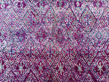 Load image into Gallery viewer, rugs for bedroom, boucherouite rug, boucherouite rug, moroccan area rug, 7x11 vintage rug, Moroccan Runner, Moroccan Rugs, moroccan rug vintage, Berber Teppich, Vintage Carpet, handmade rug, boho rug, pink rug
