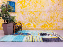 Load image into Gallery viewer, vintage decor, oriental rug, Vintage Rag Rug, Boho Decor, Moroccan rug, Vintage Moroccan Rug, shag Rug, Vintage Wool Rug, runner rug, berber, Moroccan Rug, Moroccan Rug, Vintage Rug