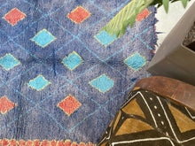 Load image into Gallery viewer, vintage carpet, oriental rug, vintage moroccan, furniture and decor, Vintage Area Rug, colorful rug, handmade rug, Boucherouite Rug, living room Rug, Morrocan rug, rugs for living room, Vintage Rug, boho rug