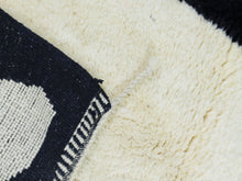 Load image into Gallery viewer, Black and White Modern Abstract Moroccan Wool Carpet, Custom rugs, The Wool Rugs, The Wool Rugs, 