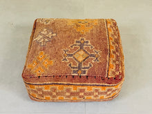 Load image into Gallery viewer, Floor Cushion,  Moroccan Decor,  Home and Living,  Antique Decor Square Pouf, Outdoor Pouf, Pet Bed,
