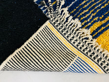 Load image into Gallery viewer, boho rug, handmade rug, morrocan rug, kilim rug, bedroom rug, sheepskin rug, living room rug, berber rug, vintage rug, wool rug, abstract rug, beni ourain rug, colorful rug, bohemian rug, retro rug, oriental rug, rug for bedroom