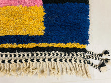 Load image into Gallery viewer, boho rug, handmade rug, morrocan rug, kilim rug, bedroom rug, sheepskin rug, living room rug, berber rug, vintage rug, wool rug, abstract rug, beni ourain rug, colorful rug, bohemian rug, retro rug, oriental rug, rug for bedroom