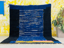 Load image into Gallery viewer, boho rug, handmade rug, morrocan rug, kilim rug, bedroom rug, sheepskin rug, living room rug, berber rug, vintage rug, wool rug, abstract rug, beni ourain rug, colorful rug, bohemian rug, retro rug, oriental rug, rug for bedroom