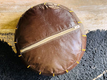 Load image into Gallery viewer, Unstuffed Moroccan Ottoman Leather Pouf at 70% off - The Wool Rugs, Leather pouf, The Wool Rugs, The Wool Rugs, Handmade Moroccan Leather Pouf - Exuding Natural Beauty and Charm | 100% Authentic
