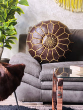 Load image into Gallery viewer, Unstuffed Moroccan Ottoman Leather Pouf at 70% off - The Wool Rugs, Leather pouf, The Wool Rugs, The Wool Rugs, Handmade Moroccan Leather Pouf - Exuding Natural Beauty and Charm | 100% Authentic
