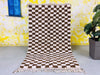 Checkered Beni ourain rug 5x8 - CH29