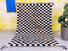 Load image into Gallery viewer, Checkered Beni ourain rug 6x9 - CH41, Checkered rug, The Wool Rugs, The Wool Rugs, 
