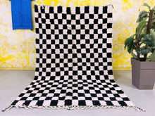 Load image into Gallery viewer, Checkered Beni ourain rug 6x9 - CH39, Checkered rug, The Wool Rugs, The Wool Rugs, 