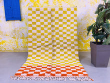 Load image into Gallery viewer, Checkered Beni ourain rug 5x8 - CH30, Checkered rug, The Wool Rugs, The Wool Rugs, 