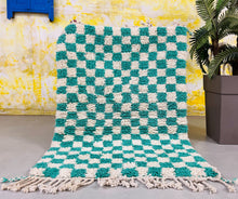 Load image into Gallery viewer, Checkered Beni ourain Rug 3x5 - CH80, Rugs, The Wool Rugs, The Wool Rugs, 