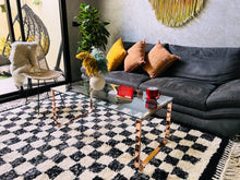 Load image into Gallery viewer, Custom moroccan rug - Beautiful Checkered Beni Ourain Rug, Custom rugs, The Wool Rugs, The Wool Rugs, Enhance Your Home Decor with this Elegant Checkered Beni Ourain Rug