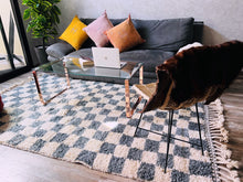 Load image into Gallery viewer, Custom Checkered Rug, Custom rugs, The Wool Rugs, The Wool Rugs, Home Decor with this Elegant Checkered Beni Ourain Rug
