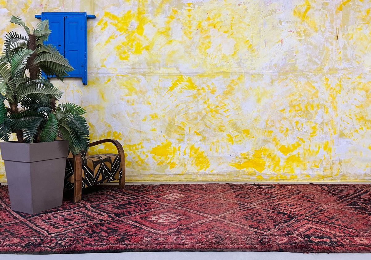 Vintage Moroccan rug 6x16 - V278 – The Wool Rugs