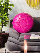 Load image into Gallery viewer, Unstuffed Moroccan Ottoman Leather Pouf - 70% off exclusively at The Wool Rugs, Leather pouf, The Wool Rugs, The Wool Rugs, Handmade Moroccan Leather Pouf - Exuding Natural Beauty and Charm | Unfilled for Easy Delivery | 100% Authentic
