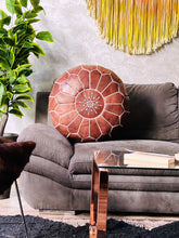 Load image into Gallery viewer, Unstuffed Moroccan Leather Pouf - 70% off limited-time offer at The Wool Rugs, Leather pouf, The Wool Rugs, The Wool Rugs, 
