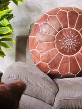 Load image into Gallery viewer, Unstuffed Moroccan Leather Pouf - 70% off limited-time offer at The Wool Rugs, Leather pouf, The Wool Rugs, The Wool Rugs, 
