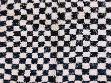 Load image into Gallery viewer, Checkerd beni ourain rug 5x8 - CH89, Rugs, The Wool Rugs, The Wool Rugs, 