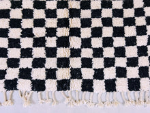Load image into Gallery viewer, Checkerd beni ourain rug 5x8 - CH87, Rugs, The Wool Rugs, The Wool Rugs, 