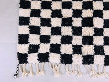 Load image into Gallery viewer, Checkerd beni ourain rug 5x8 - CH87, Rugs, The Wool Rugs, The Wool Rugs, 